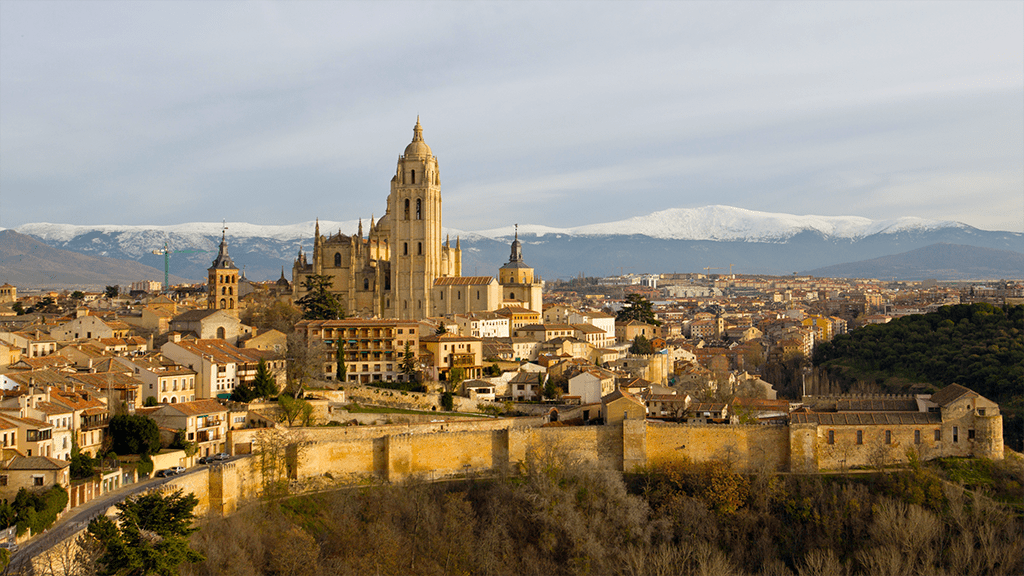The Cathedral and old city, Segovia